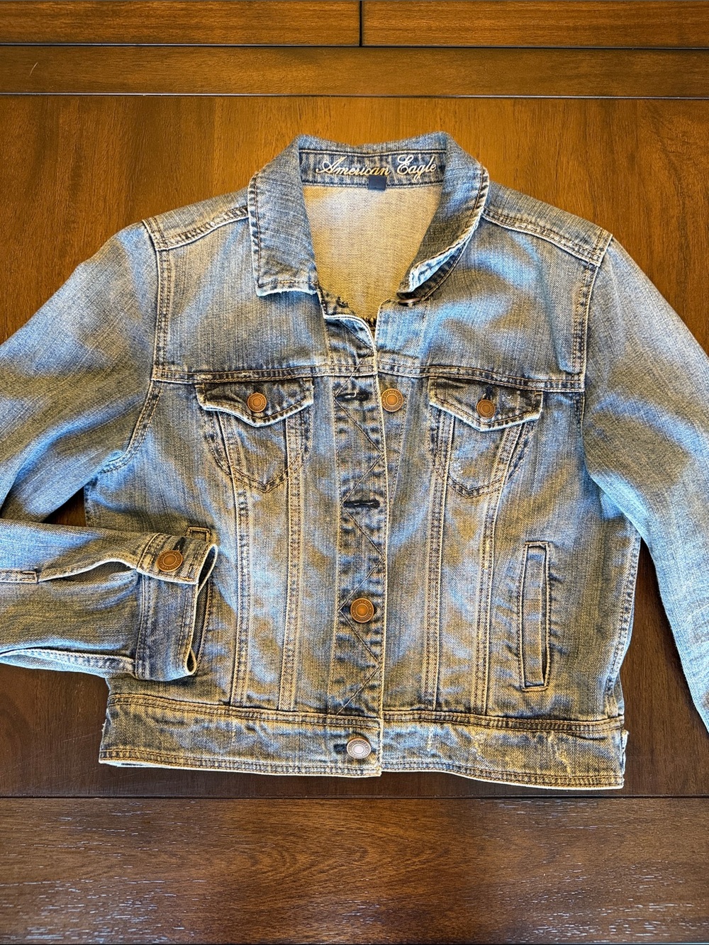 American Eagle Outfitters Light Blue Denim Jacket